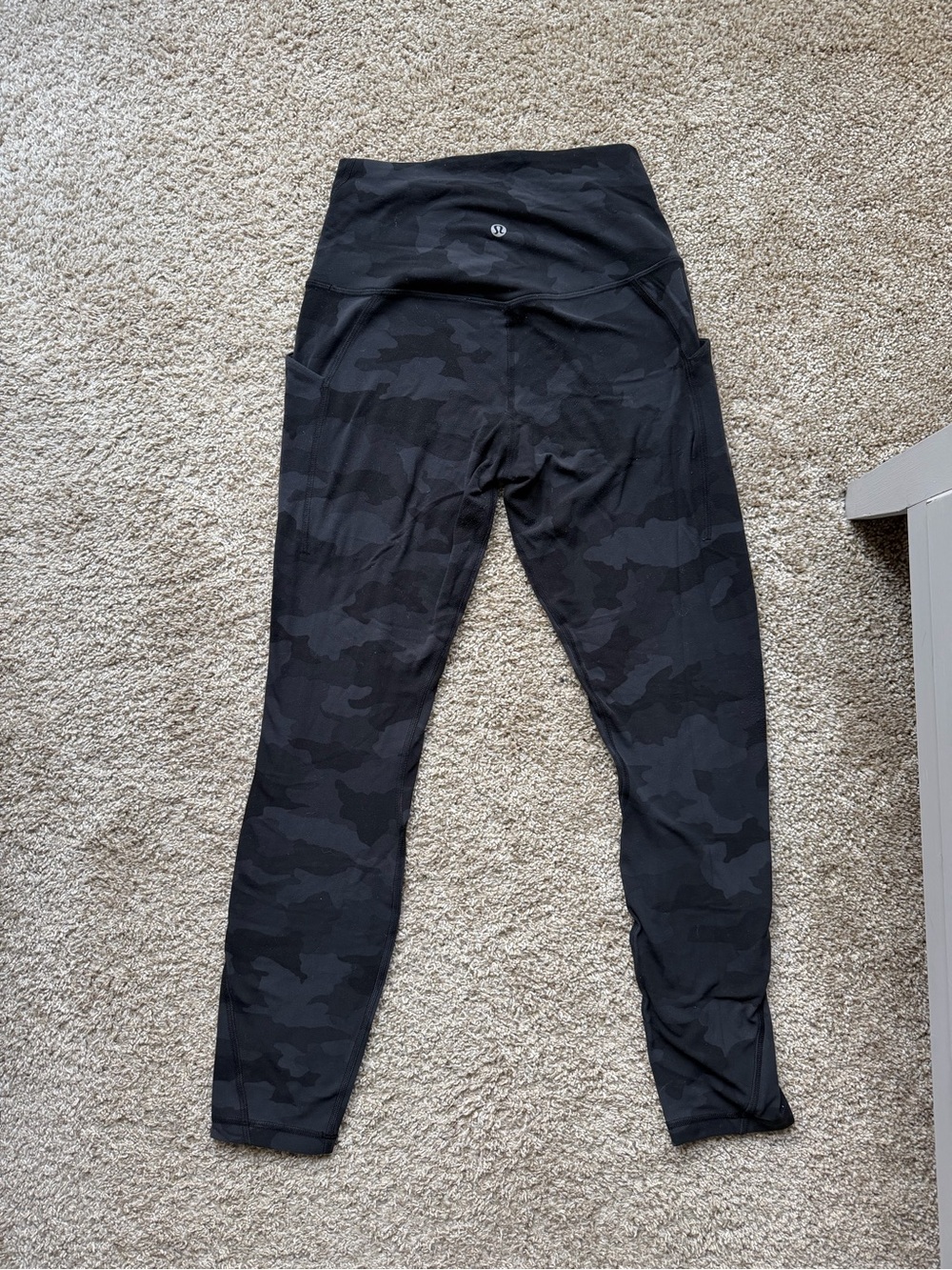 lululemon Align High-Rise Black Camo Leggings with Pockets - 25”